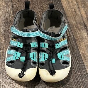 Keen Kids Turquoise and Black Water Shoes
